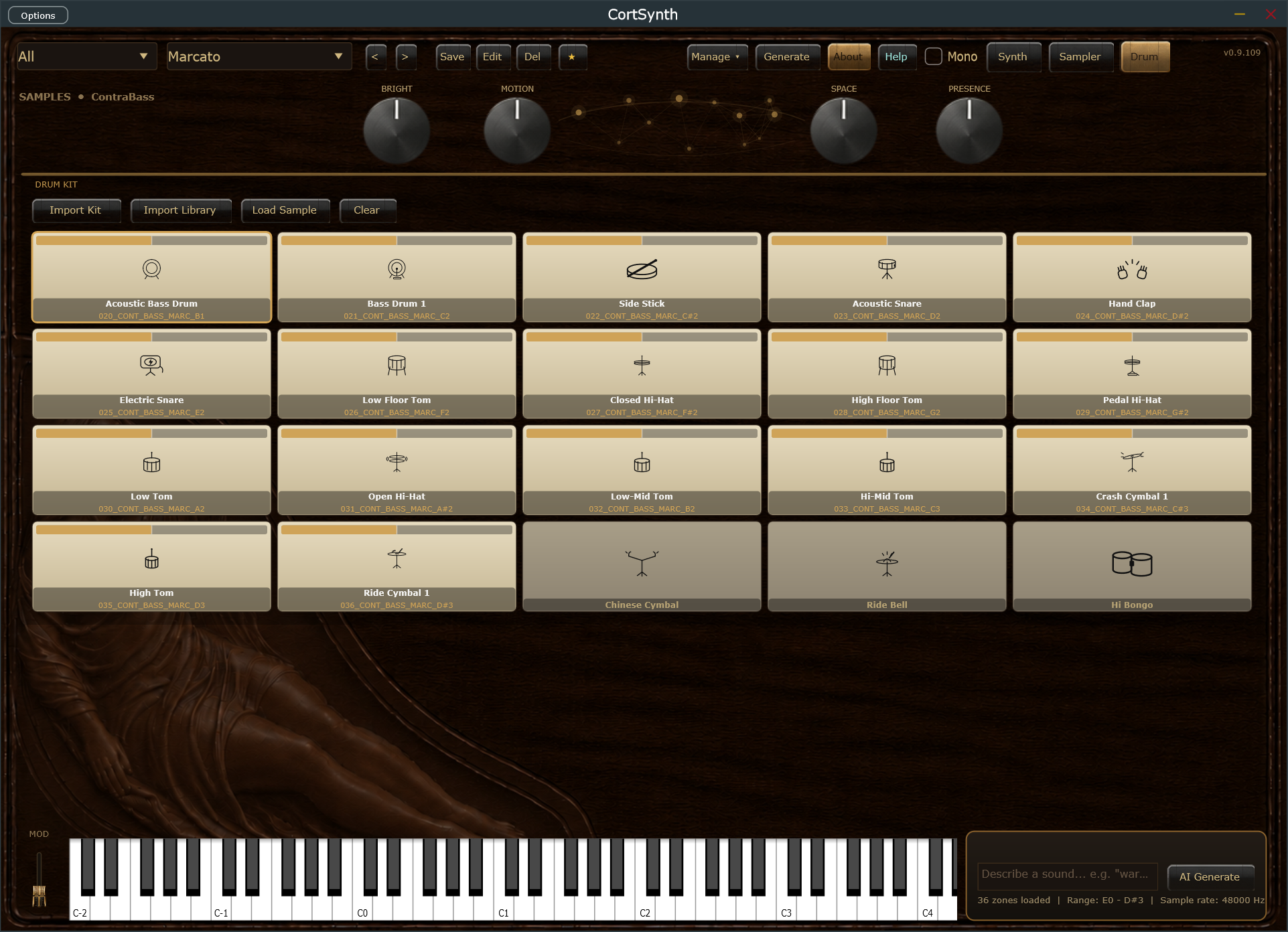 Drum pad grid