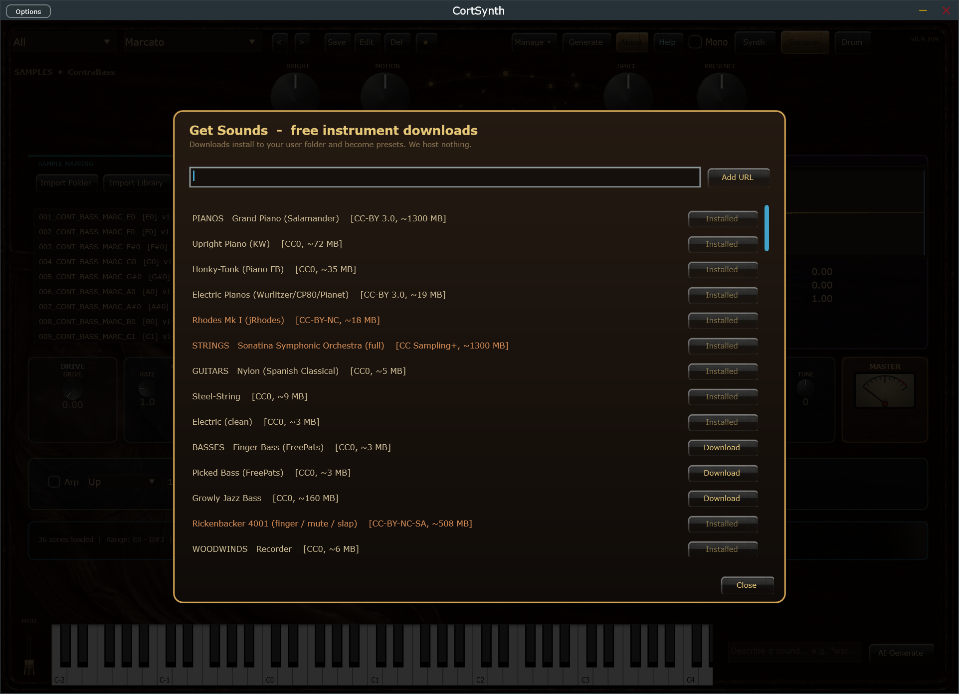Get Sounds — free instrument downloads